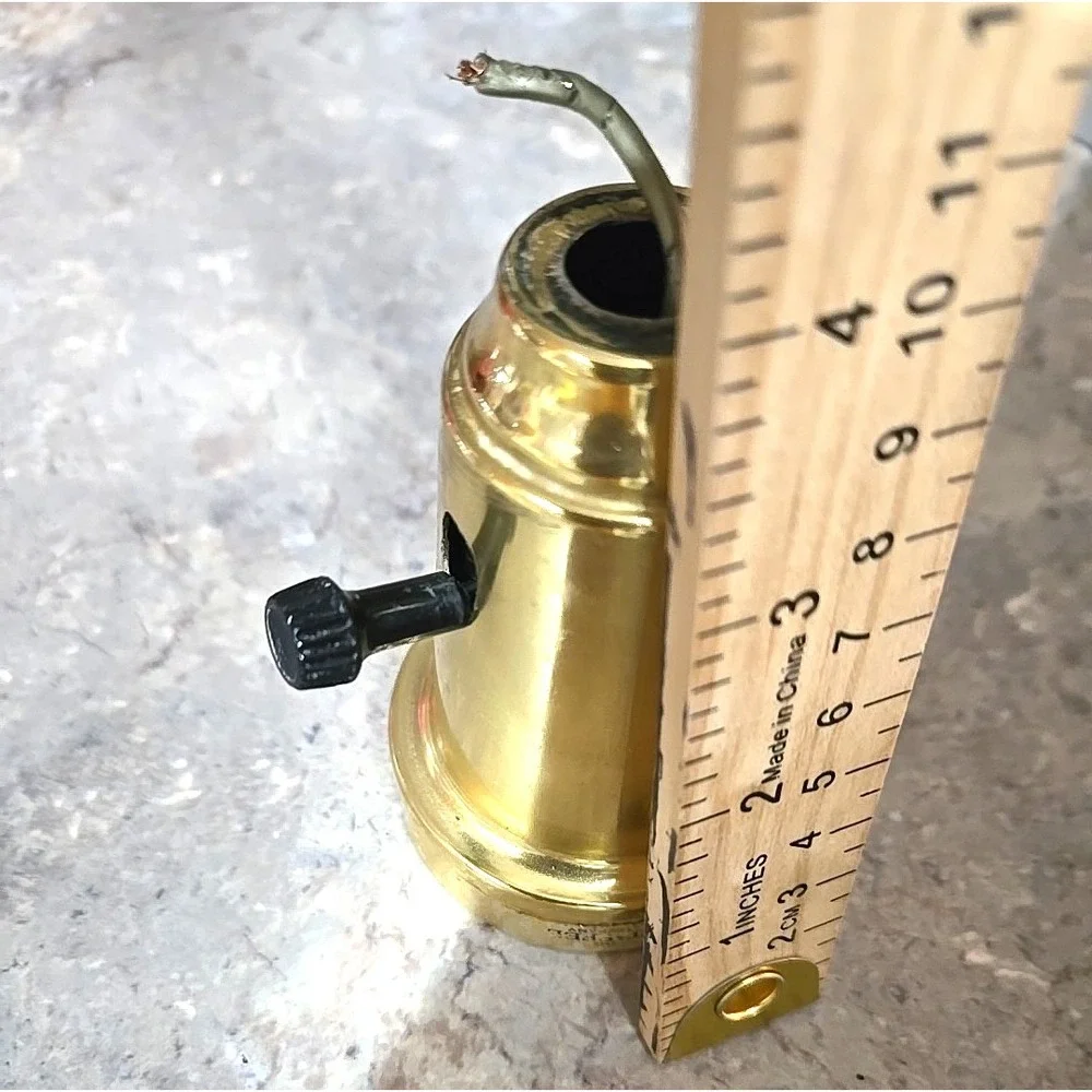 Vtg Stiffel Lamp Finial Brass Ornate Replacement Part 3.5